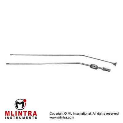 Bule Rectal Aspiration Cannula 10 Charr. Stainless Steel, 40 cm - 15 3/4" Diameter 3.3 mm Ø